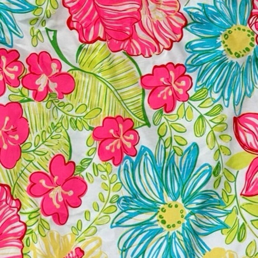 Lilly Pulitzer Brighton Halter Dress Floral Crochet Neck Women’s Size 4 Resort - Picture 3 of 8